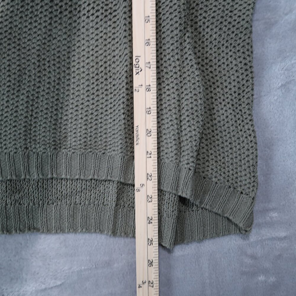 Dip Shirt Womens M Green Sweater Knit Crew Neck Pullover Sweatshirt Cotton - Picture 10 of 14